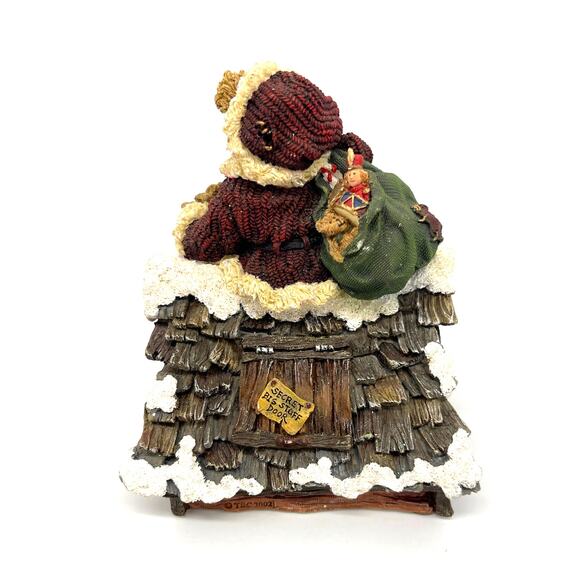 Boyds Bear Collection Klaus Jinglebear Music Box Up on the Roof Top Tested Works - Picture 4 of 10